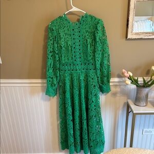 Elegant Green Lace Dress